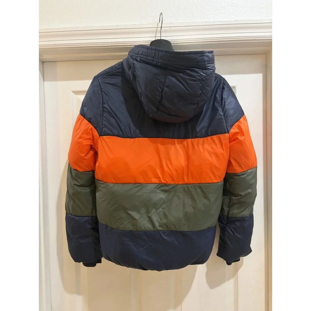 Abercrombie Kids Colorblock Sherpa-Lined Puffer Jacket Size 13/14  Hoodie Coat